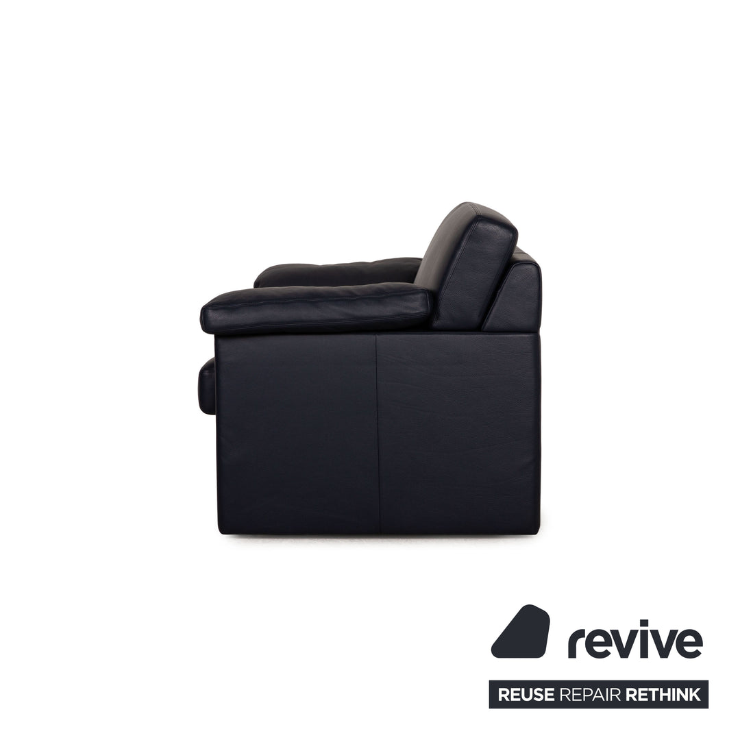 Erpo CL 300 Designer Leder Sofa Garnitur Blau Dreisitzer Zweisitzer