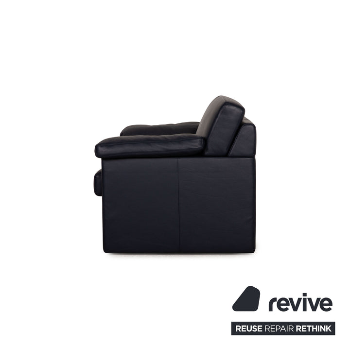 Erpo CL 300 Designer Leder Sofa Garnitur Blau Dreisitzer Zweisitzer