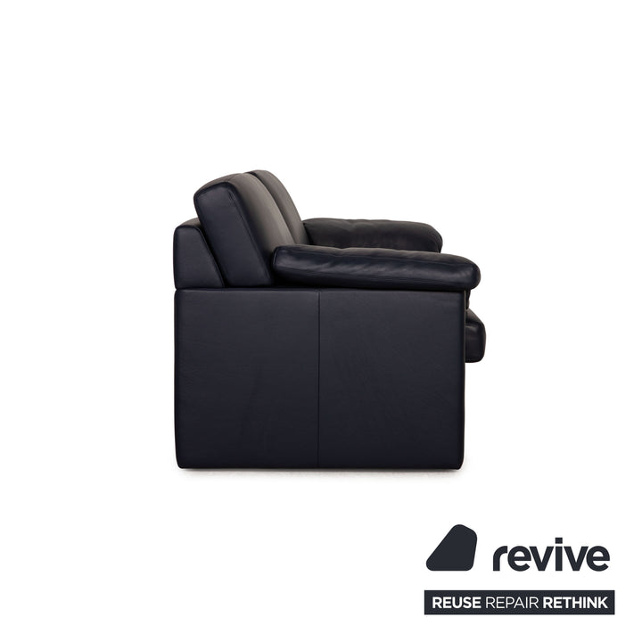 Erpo CL 300 Designer Leder Sofa Garnitur Blau Dreisitzer Zweisitzer