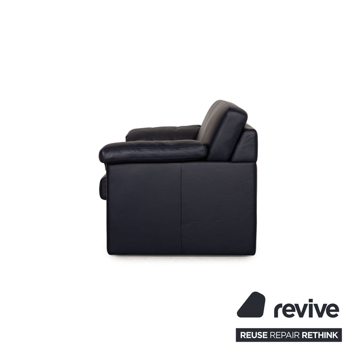 Erpo CL 300 Designer Leder Sofa Garnitur Blau Dreisitzer Zweisitzer