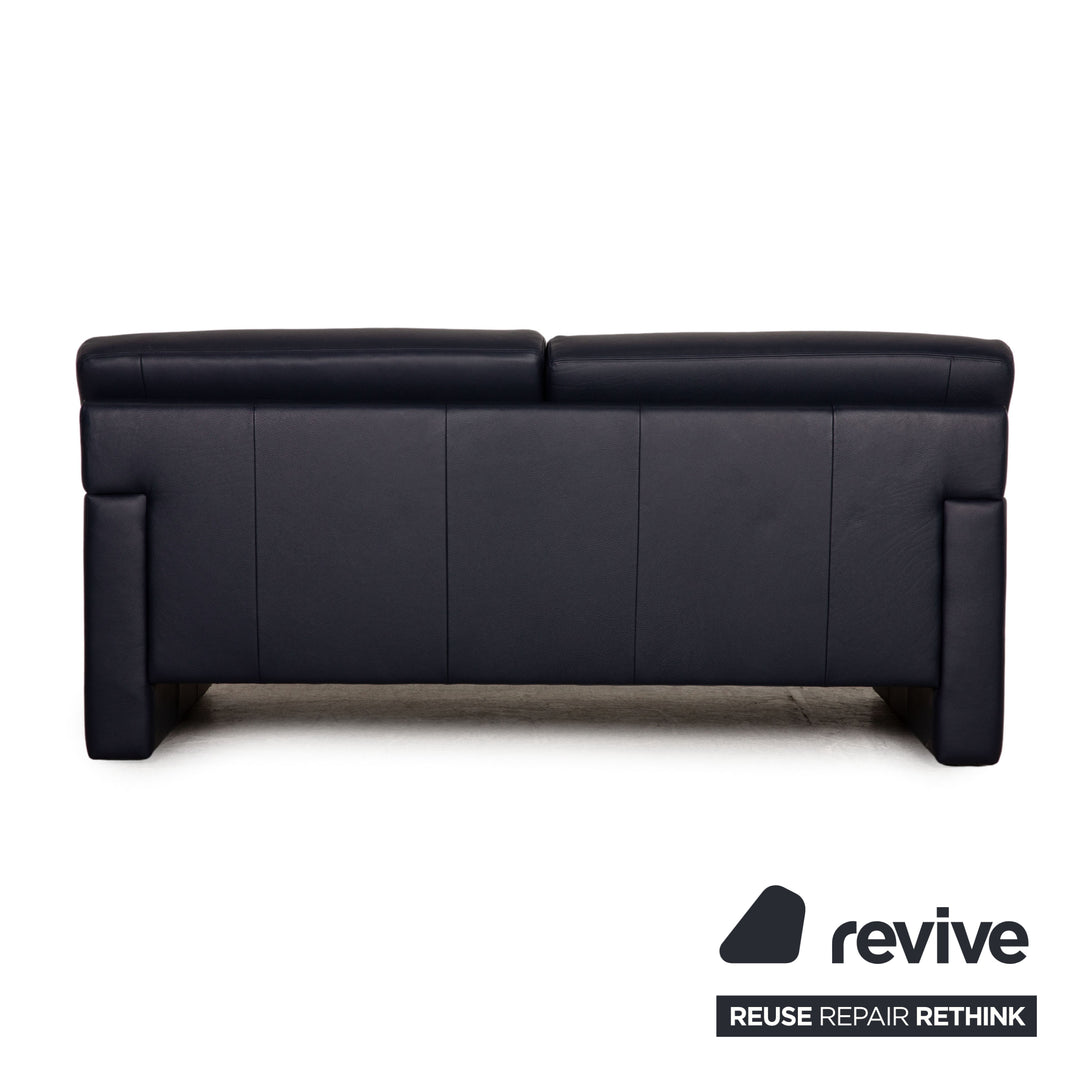 Erpo CL 300 Designer Leder Sofa Garnitur Blau Dreisitzer Zweisitzer