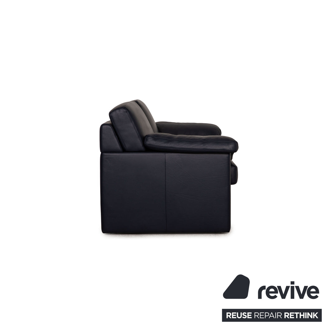 Erpo CL 300 Designer Leder Sofa Garnitur Blau Dreisitzer Zweisitzer