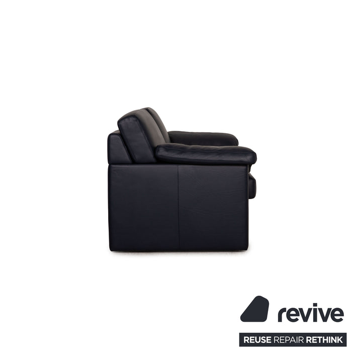 Erpo CL 300 Designer Leder Sofa Garnitur Blau Dreisitzer Zweisitzer