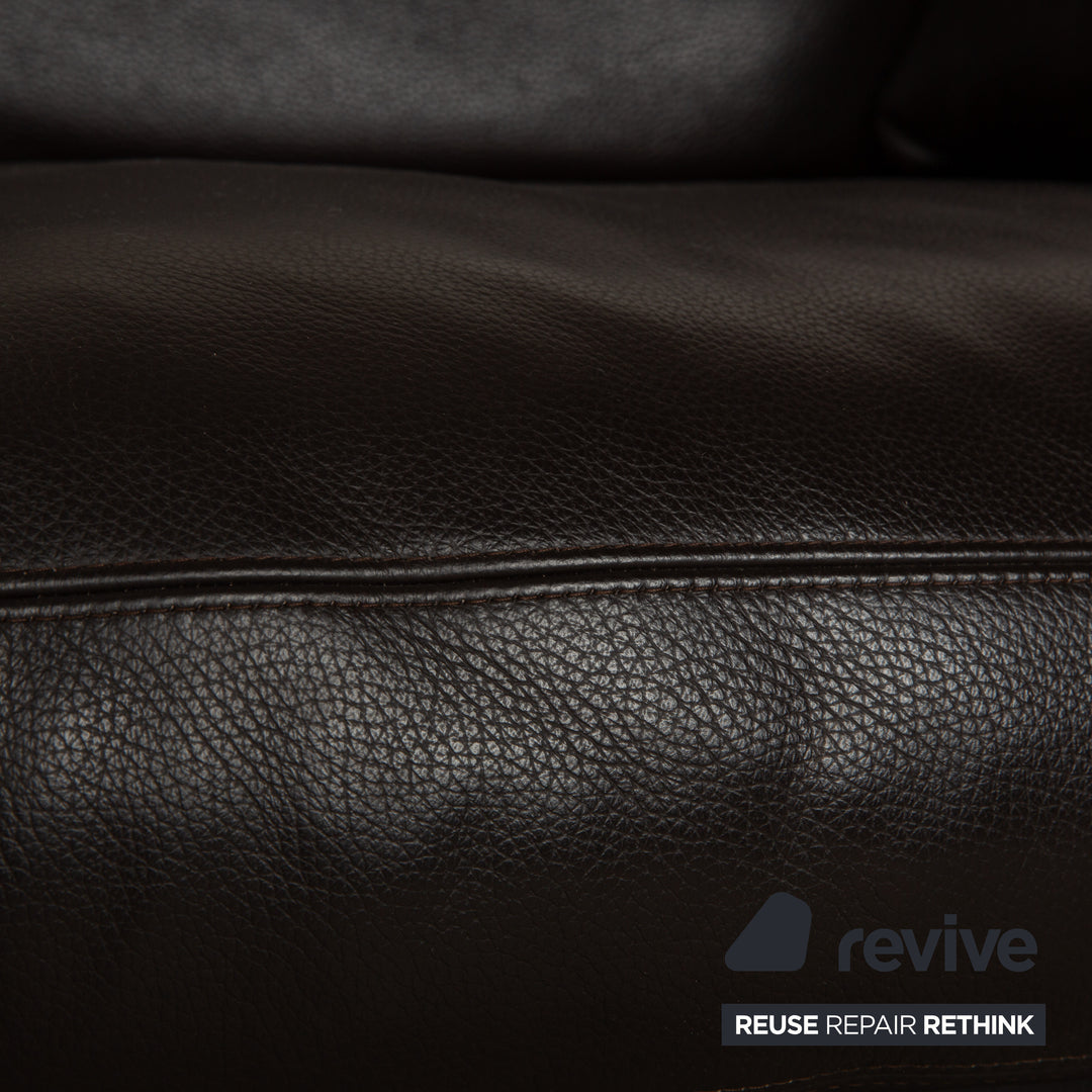 Erpo CL 300 Leder 2x Zweisitzer Braun Sofa Couch