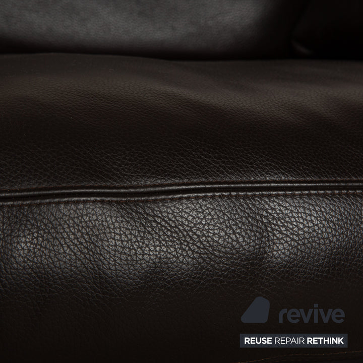 Erpo CL 300 Leder 2x Zweisitzer Braun Sofa Couch