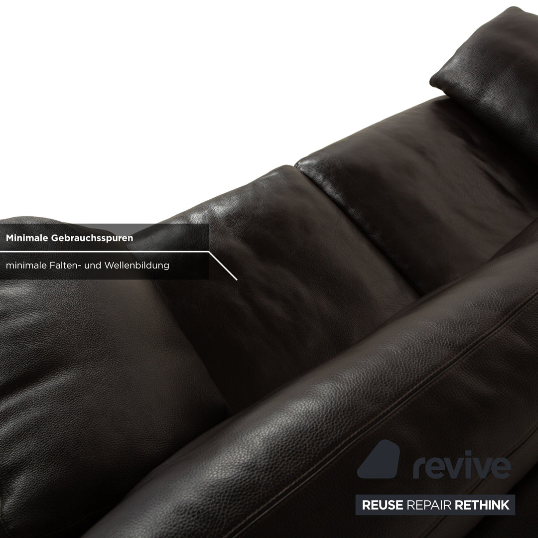 Erpo CL 300 Leder 2x Zweisitzer Braun Sofa Couch