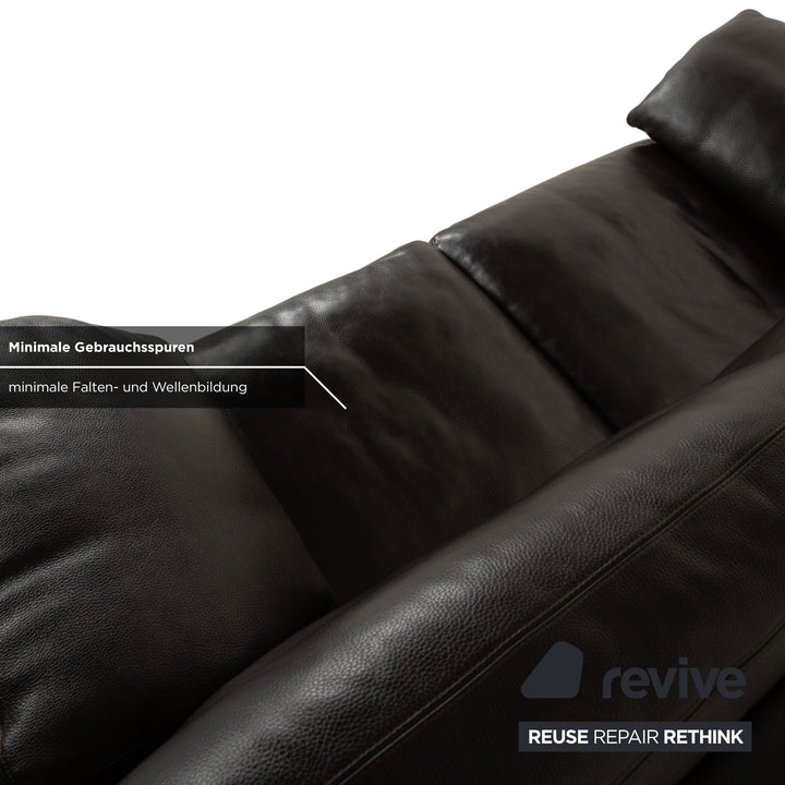 Erpo CL 300 Leder 2x Zweisitzer Braun Sofa Couch