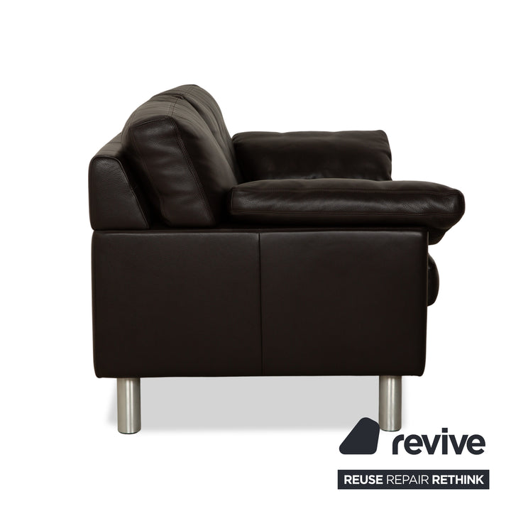 Erpo CL 300 Leder 2x Zweisitzer Braun Sofa Couch