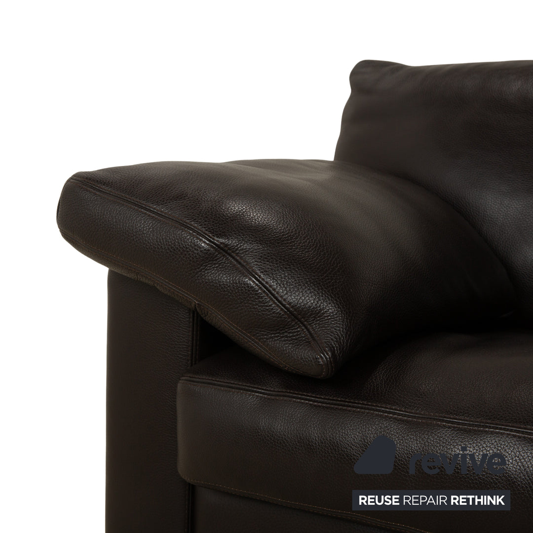 Erpo CL 300 Leder 2x Zweisitzer Braun Sofa Couch