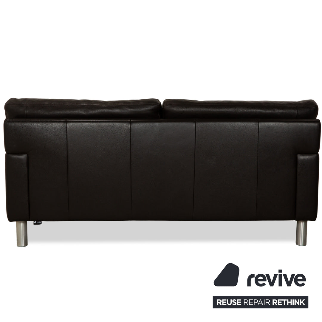 Canapé deux places en cuir marron Erpo CL 300
