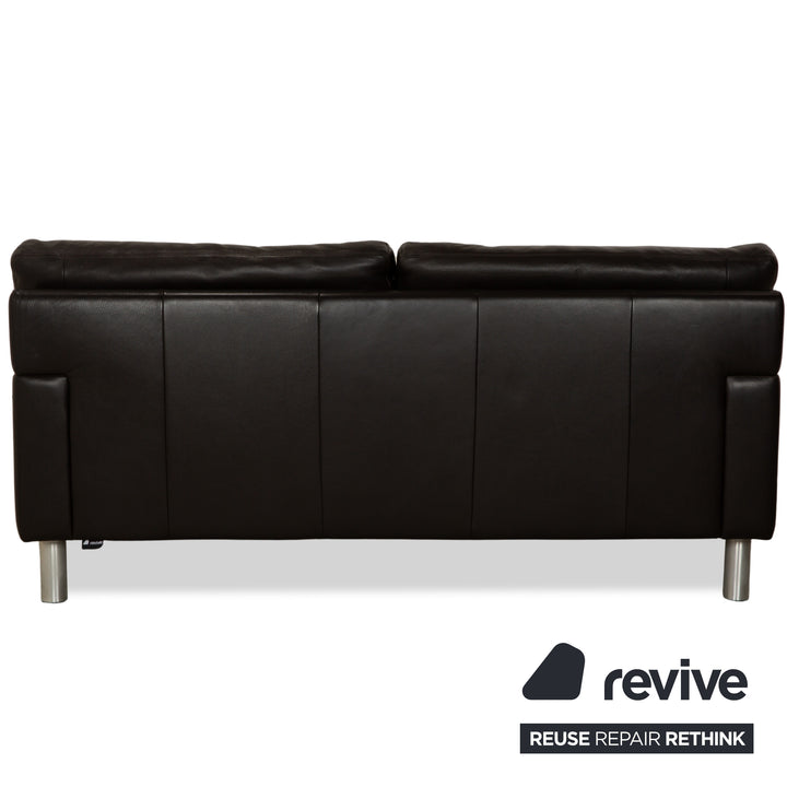 Canapé deux places en cuir marron Erpo CL 300