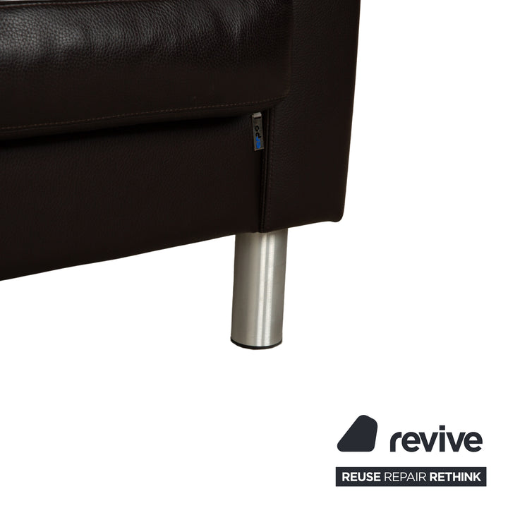 Erpo CL 300 Leder 2x Zweisitzer Braun Sofa Couch