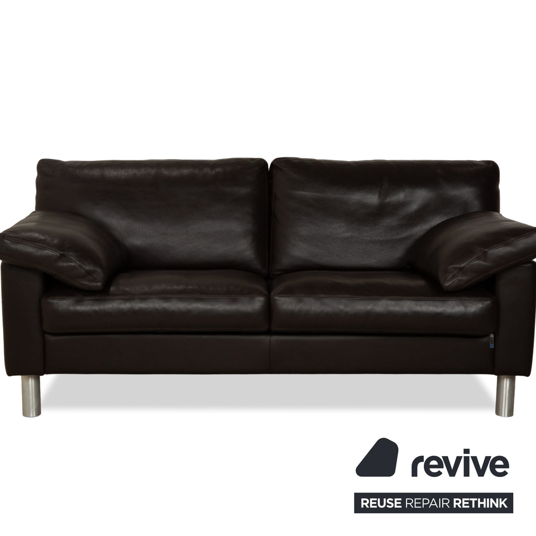 Erpo CL 300 Leder 2x Zweisitzer Braun Sofa Couch