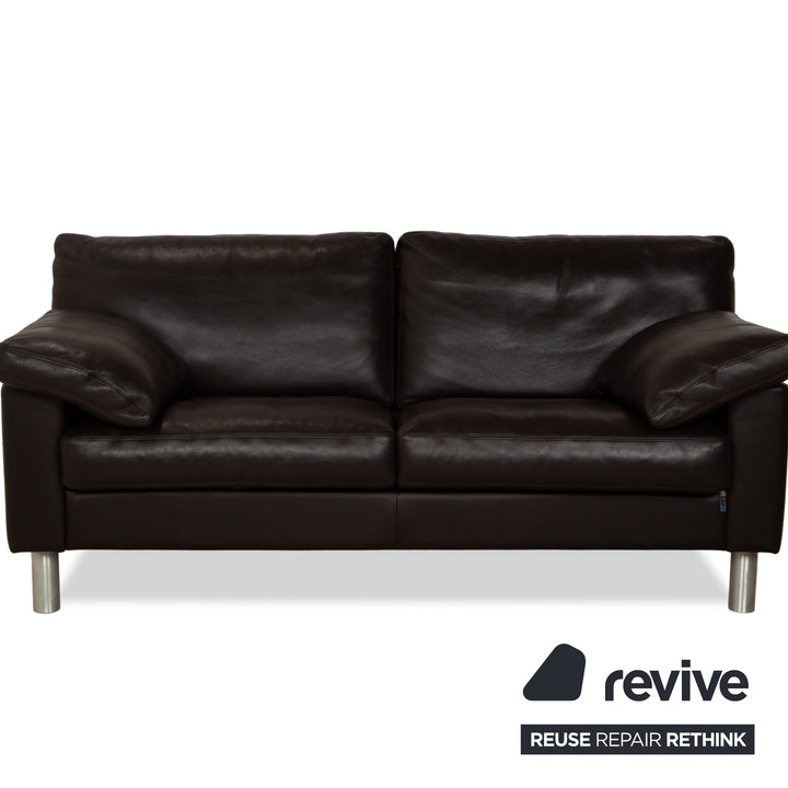 Erpo CL 300 Leder 2x Zweisitzer Braun Sofa Couch