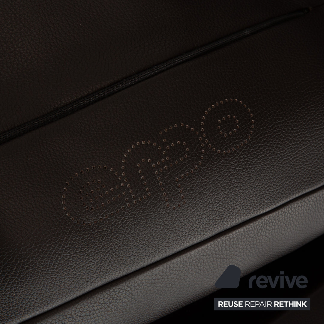 Erpo CL 300 Leder 2x Zweisitzer Braun Sofa Couch