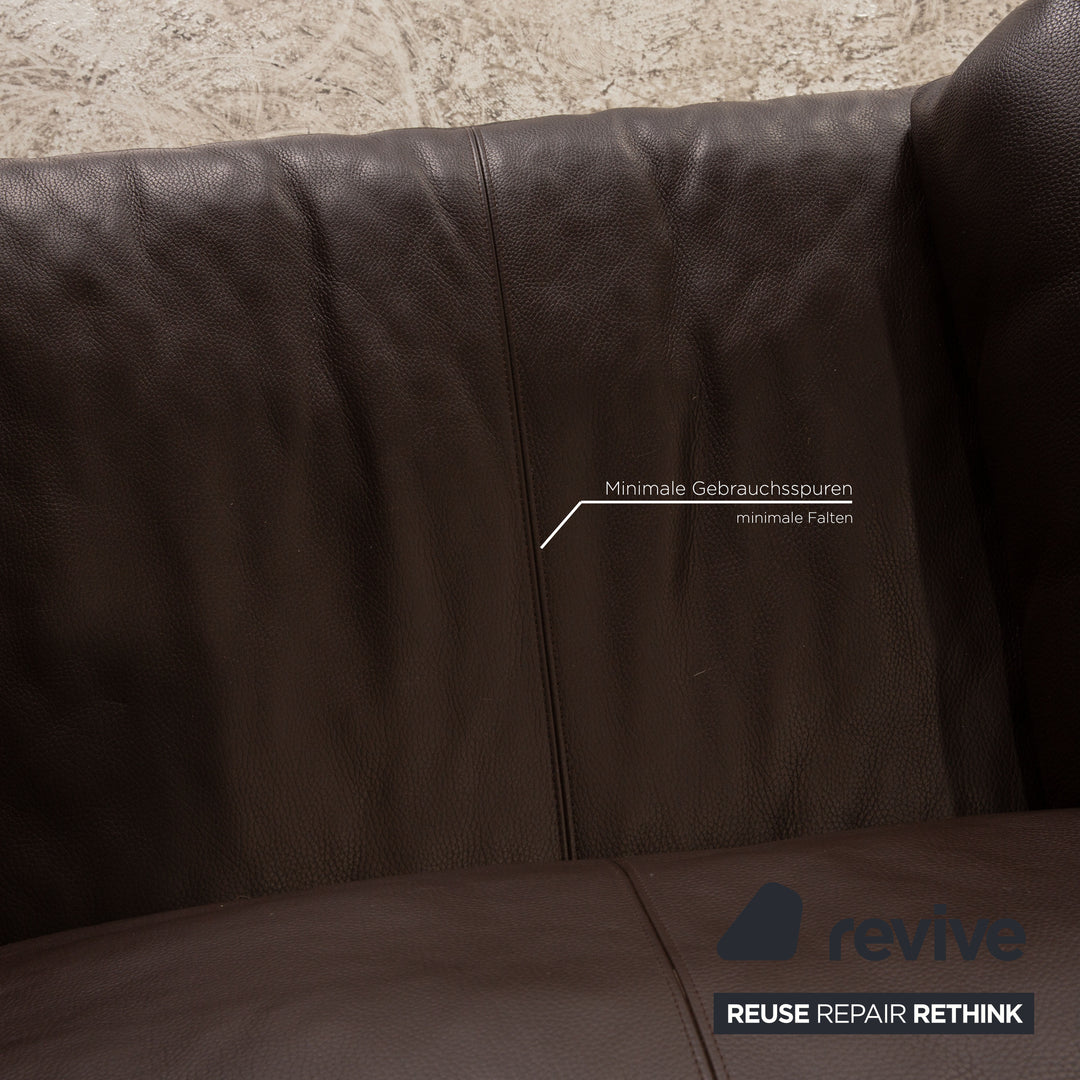Erpo CL 300 Leder Dreisitzer Braun Sofa Couch