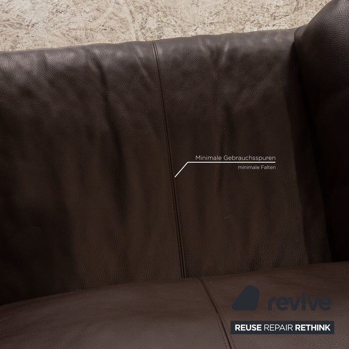 Erpo CL 300 Leder Dreisitzer Braun Sofa Couch