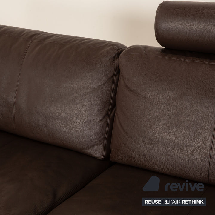 Erpo CL 300 Leder Dreisitzer Braun Sofa Couch