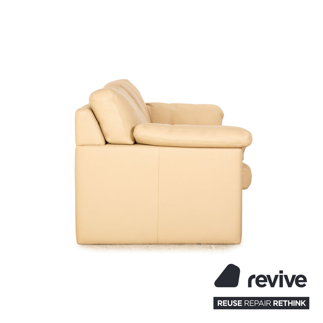 Erpo CL 300 Leder Dreisitzer Creme Sofa Couch