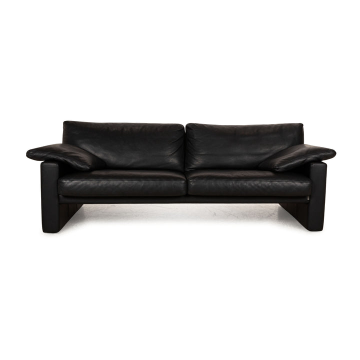 Erpo CL 300 Leather Three Seater Black Sofa Couch