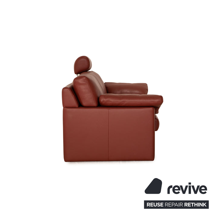 Erpo CL 300 Leder Dreisitzer Sofa Couch Rostbraun Rot Funktion