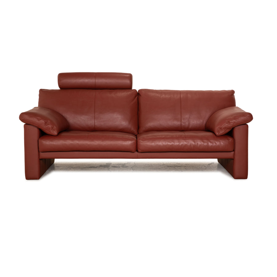 Erpo CL 300 Leder Dreisitzer Sofa Couch Rostbraun Rot Funktion