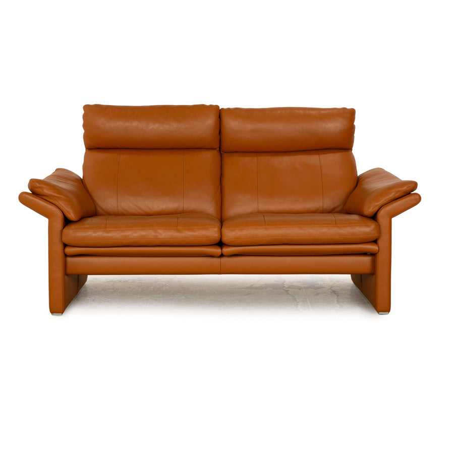 Erpo CL 300 leather two-seater brown sofa couch manual function