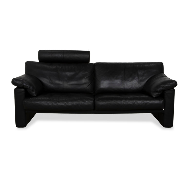 Erpo CL 300 Leather Two Seater Black Sofa Couch