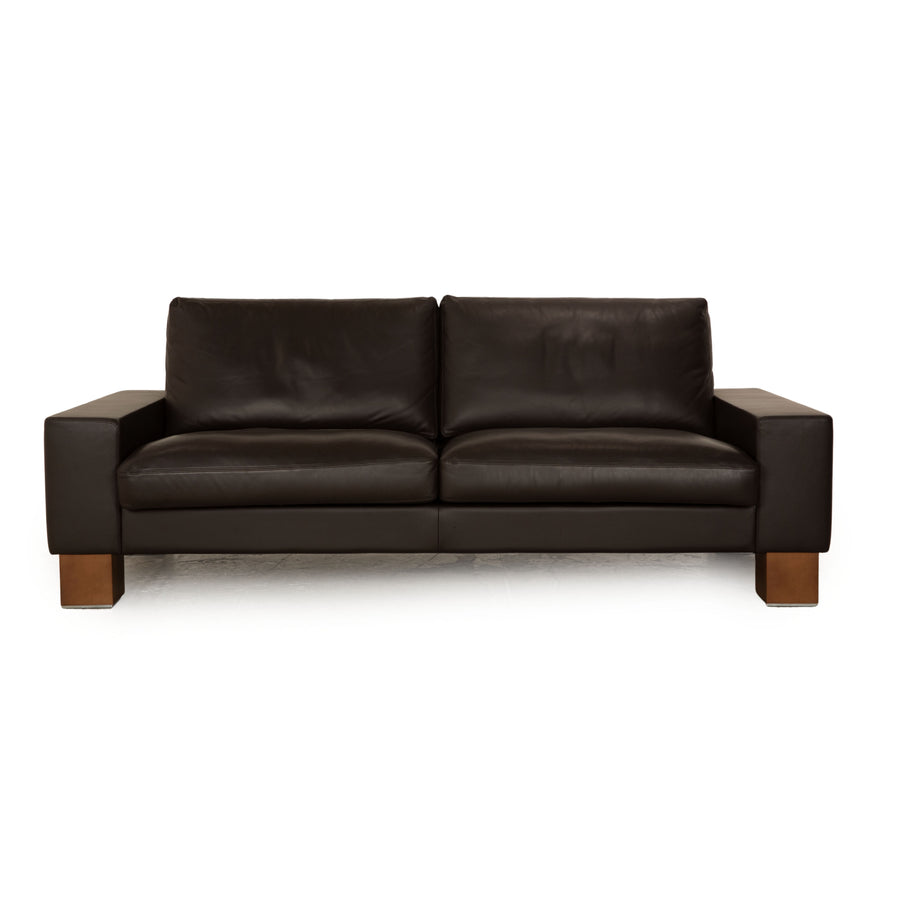 Erpo CL 500 Leather Three Seater Brown Dark Brown Sofa Couch