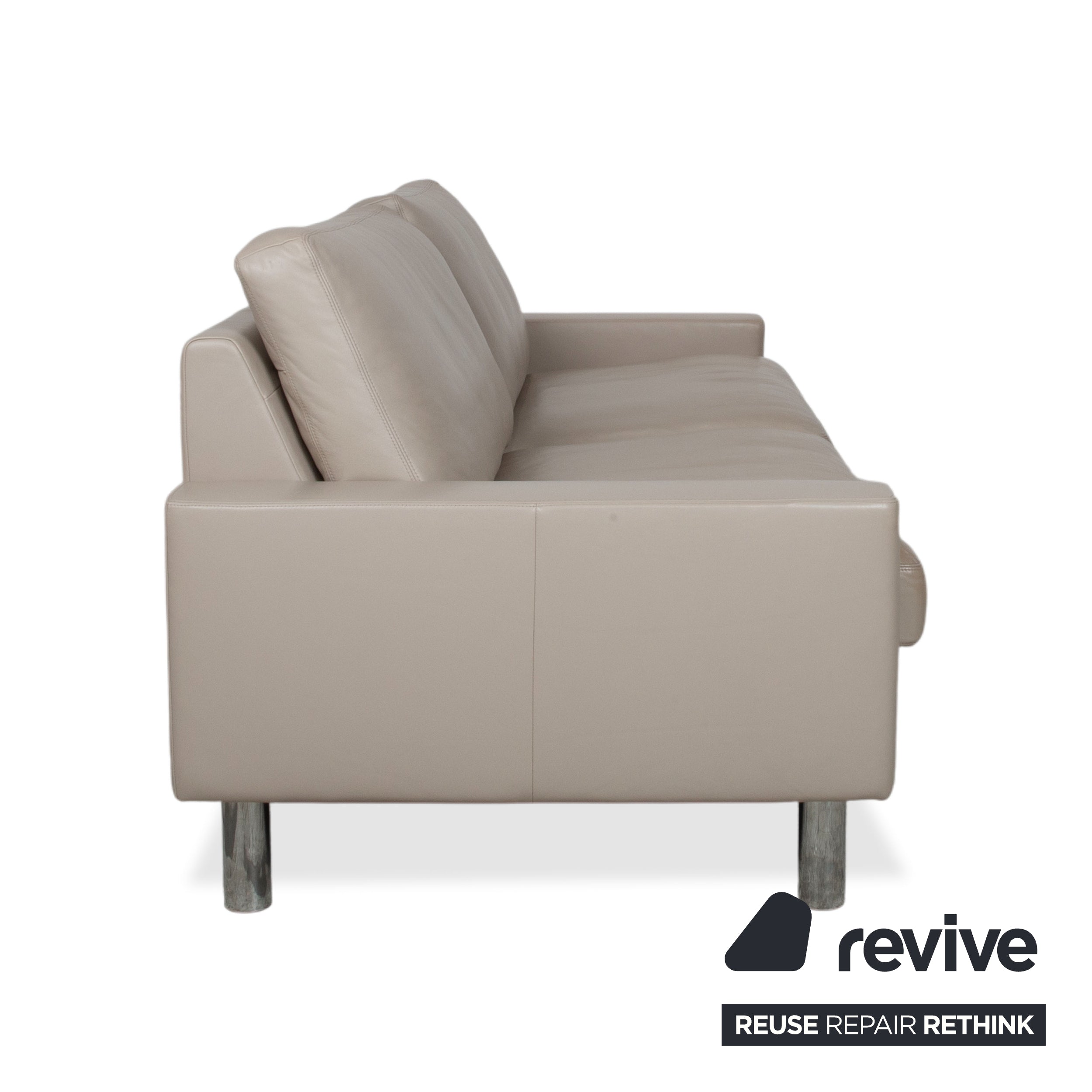 Canapé 3 places en cuir Erpo CL 500 crème beige