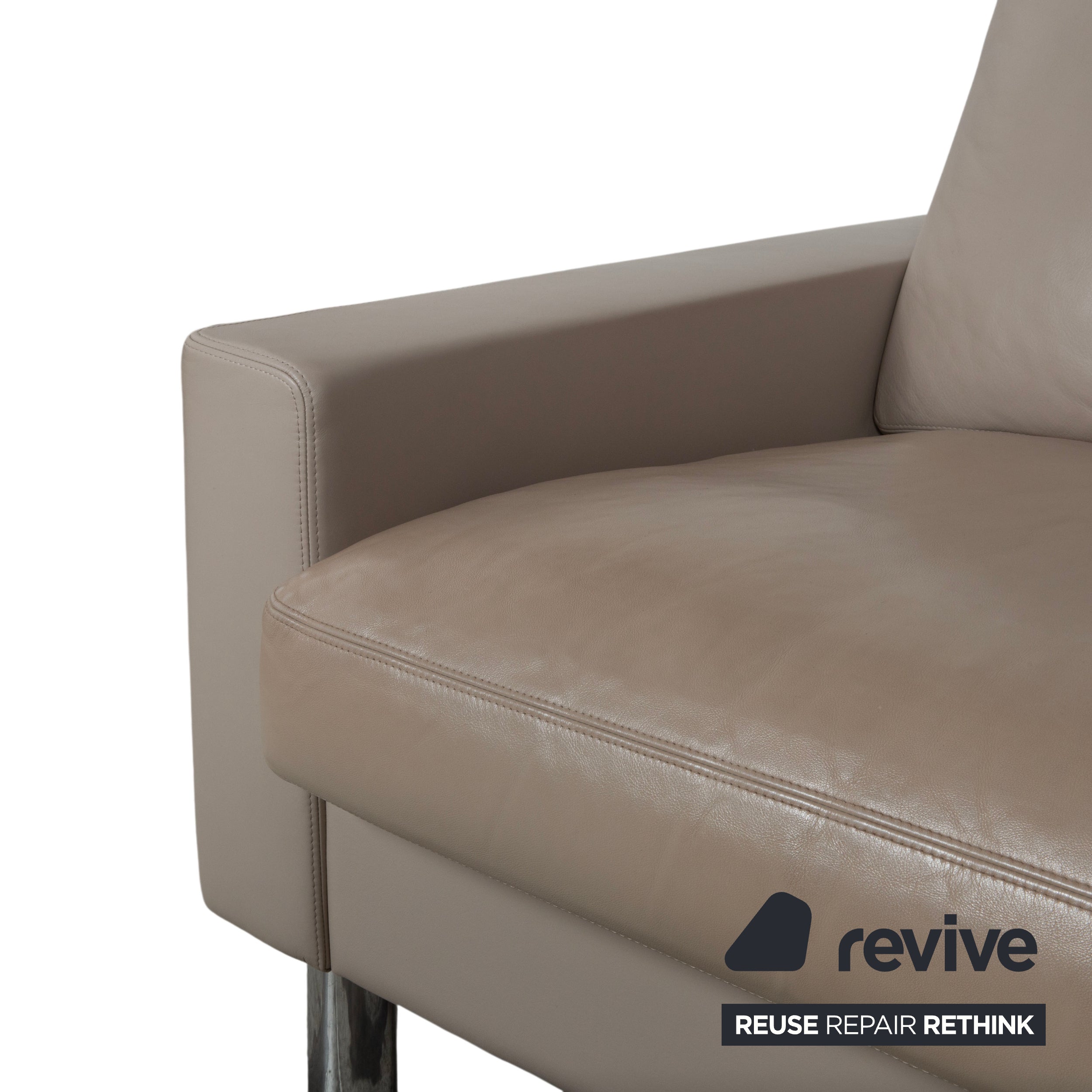 Canapé 3 places en cuir Erpo CL 500 crème beige