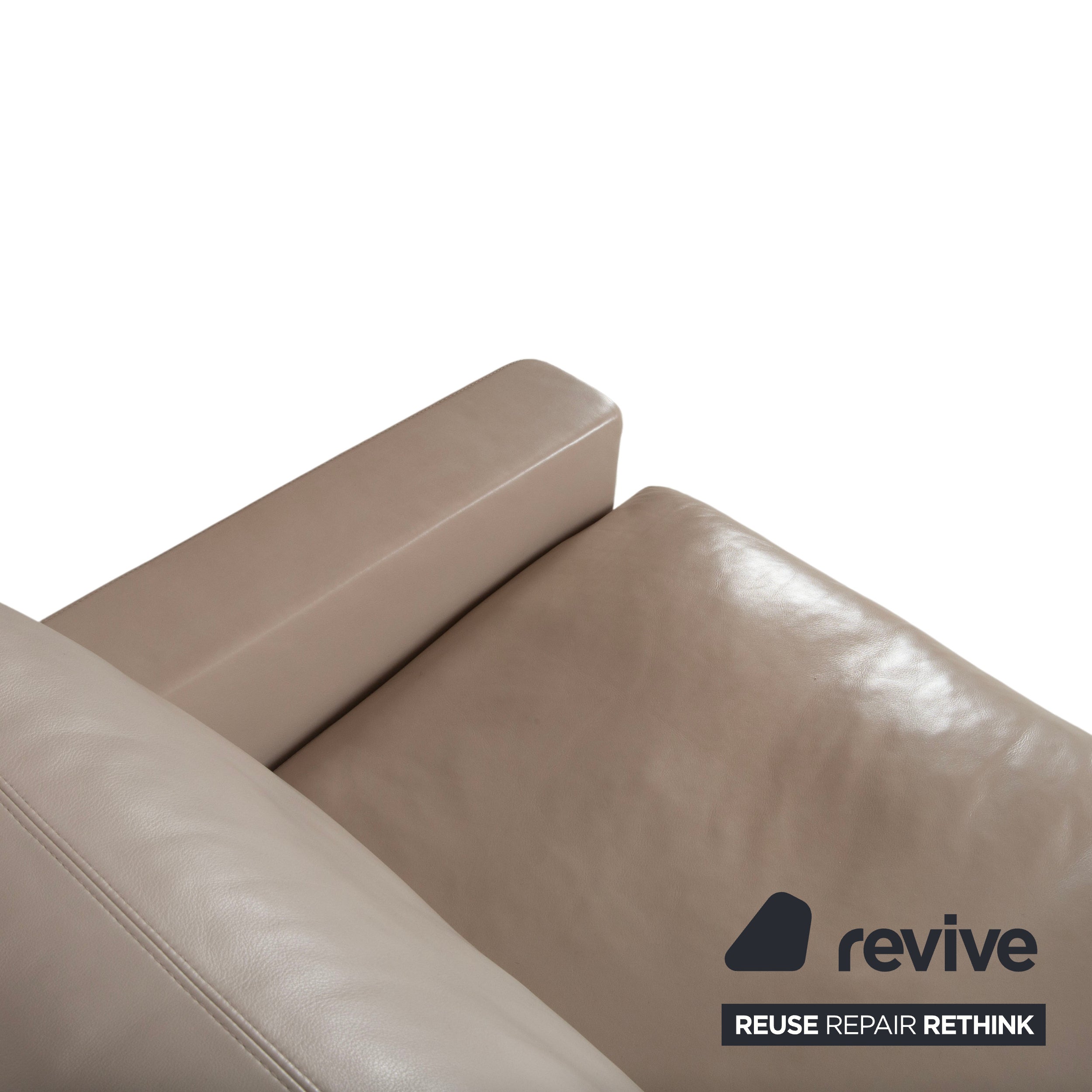 Canapé 3 places en cuir Erpo CL 500 crème beige