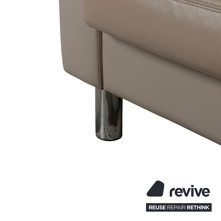 Canapé 3 places en cuir Erpo CL 500 crème beige