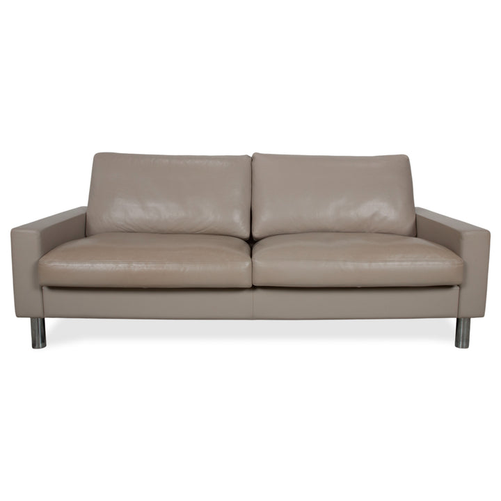 Erpo CL 500 Leder Dreisitzer Creme Beige Sofa Couch