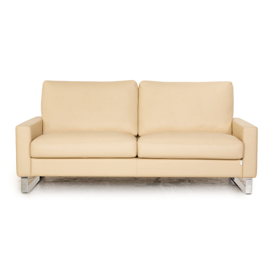 Erpo CL 500 leather three-seater cream sofa couch