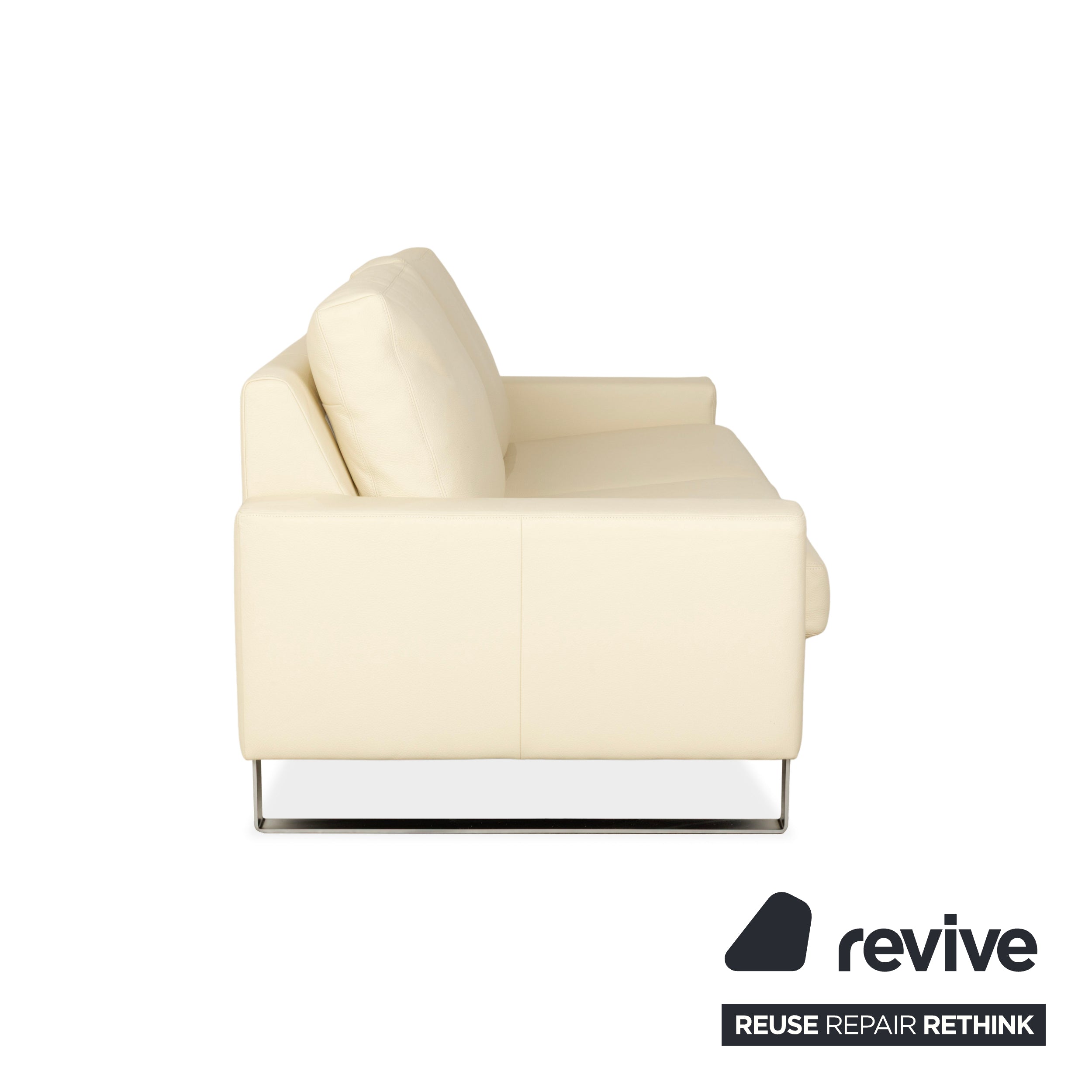 Canapé trois places en cuir crème Erpo CL 500