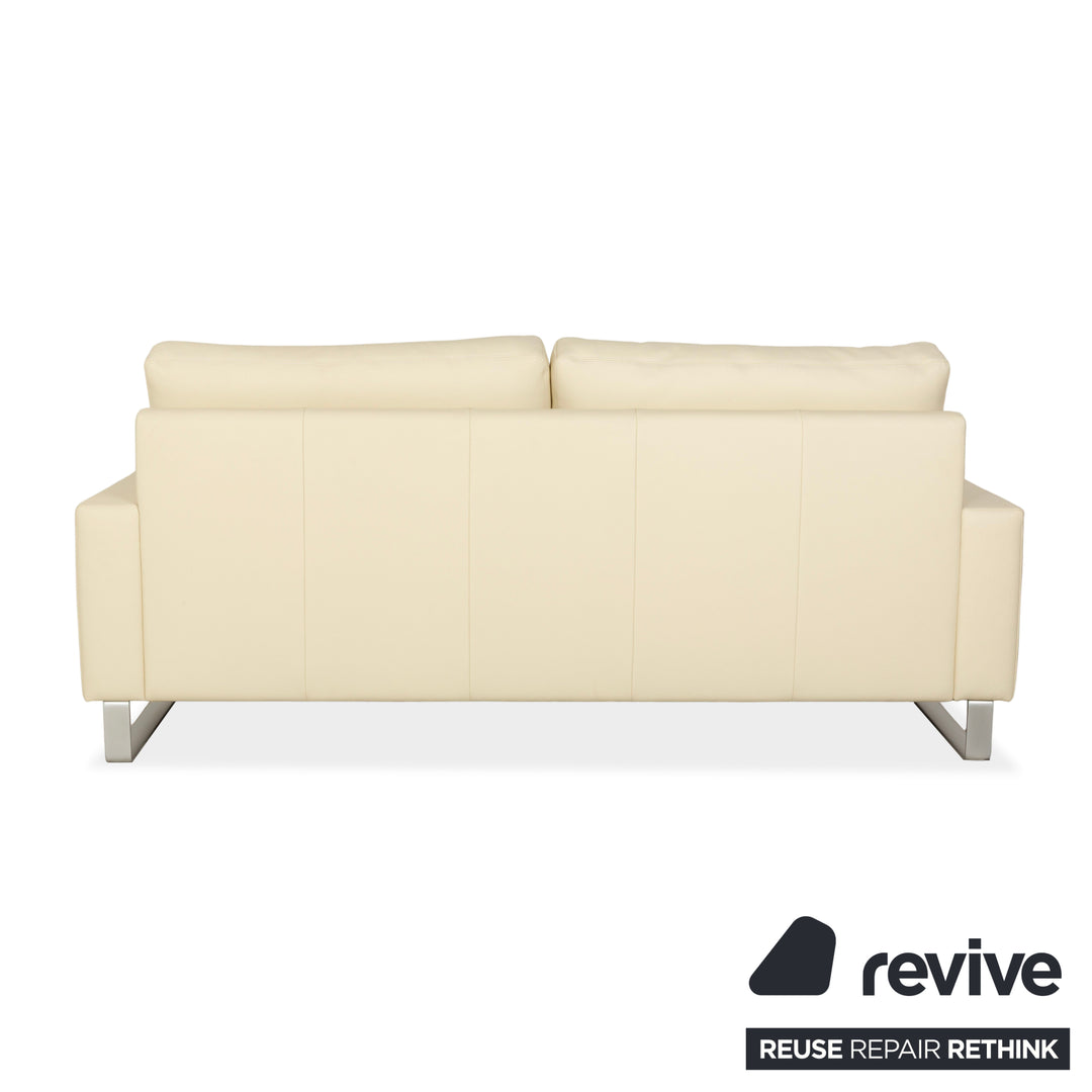 Erpo CL 500 leather three-seater cream sofa couch