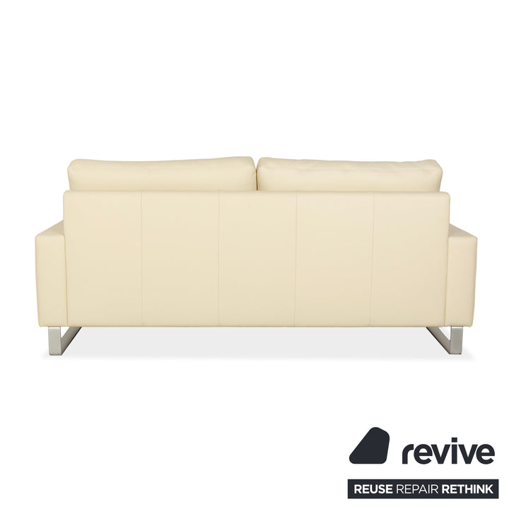 Erpo CL 500 leather three-seater cream sofa couch