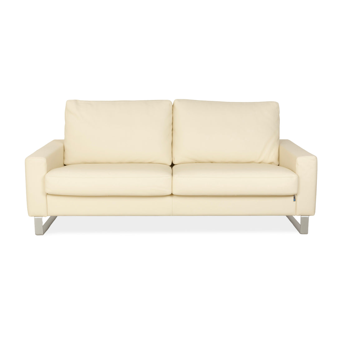 Erpo CL 500 leather three-seater cream sofa couch