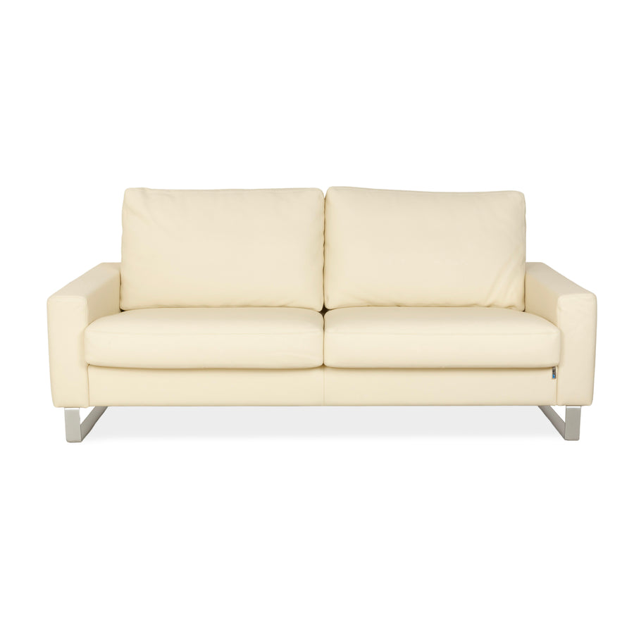 Erpo CL 500 leather three-seater cream sofa couch