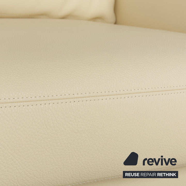 Erpo CL 500 leather three-seater cream sofa couch