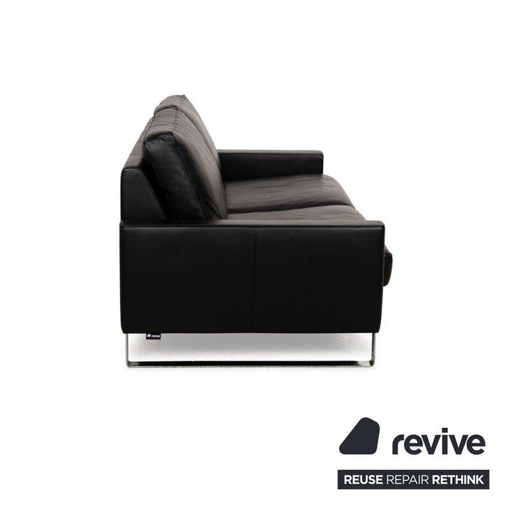 Erpo CL 500 Leder Dreisitzer Schwarz Sofa Couch