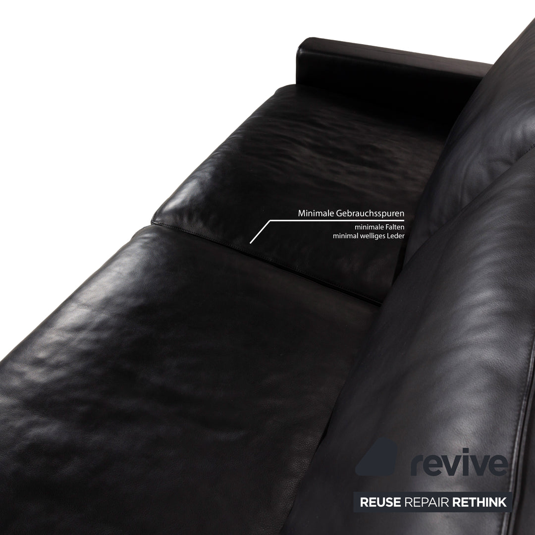 Erpo CL 500 Leder Dreisitzer Schwarz Sofa Couch