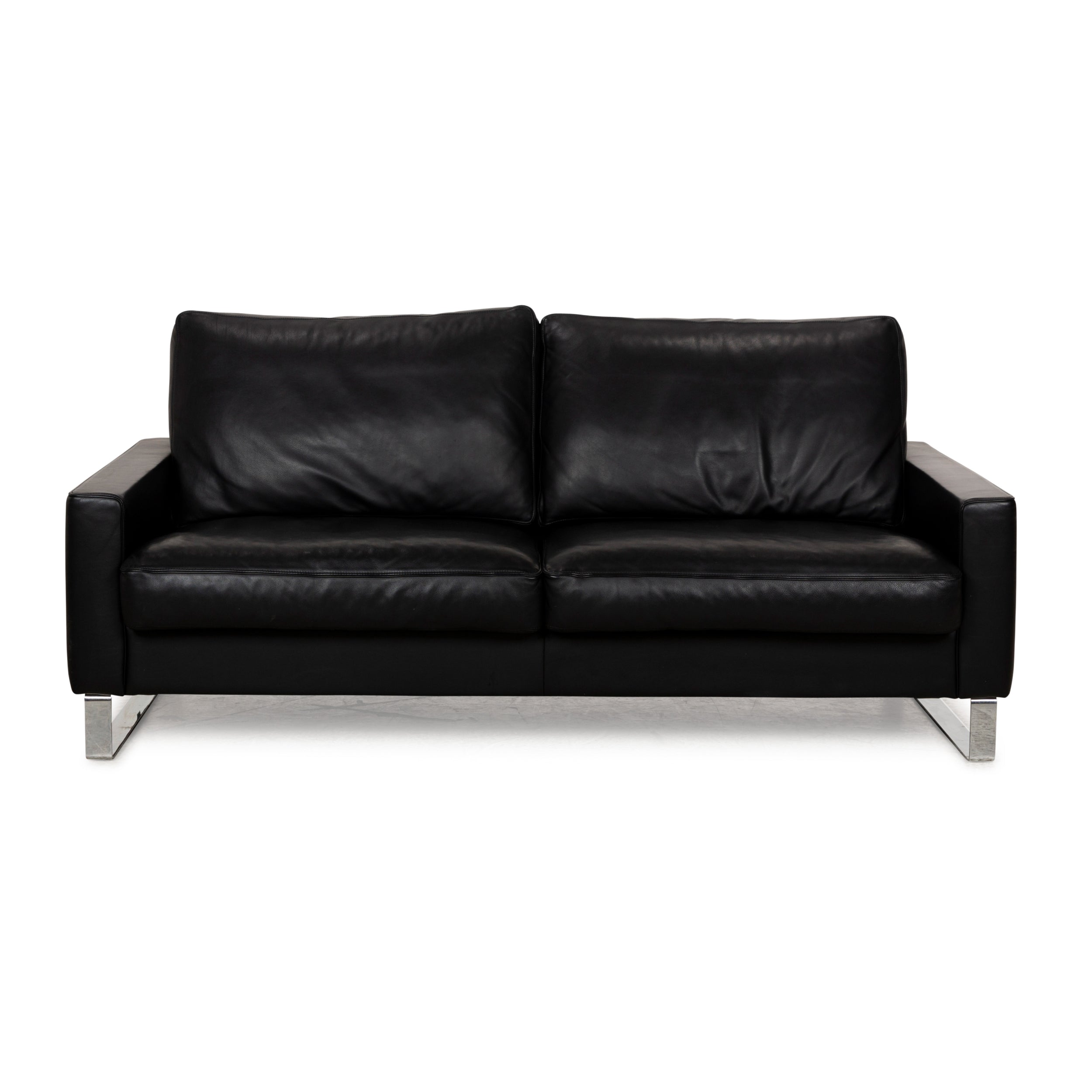 Erpo CL 500 Leather Three-Seater Black Sofa Couch