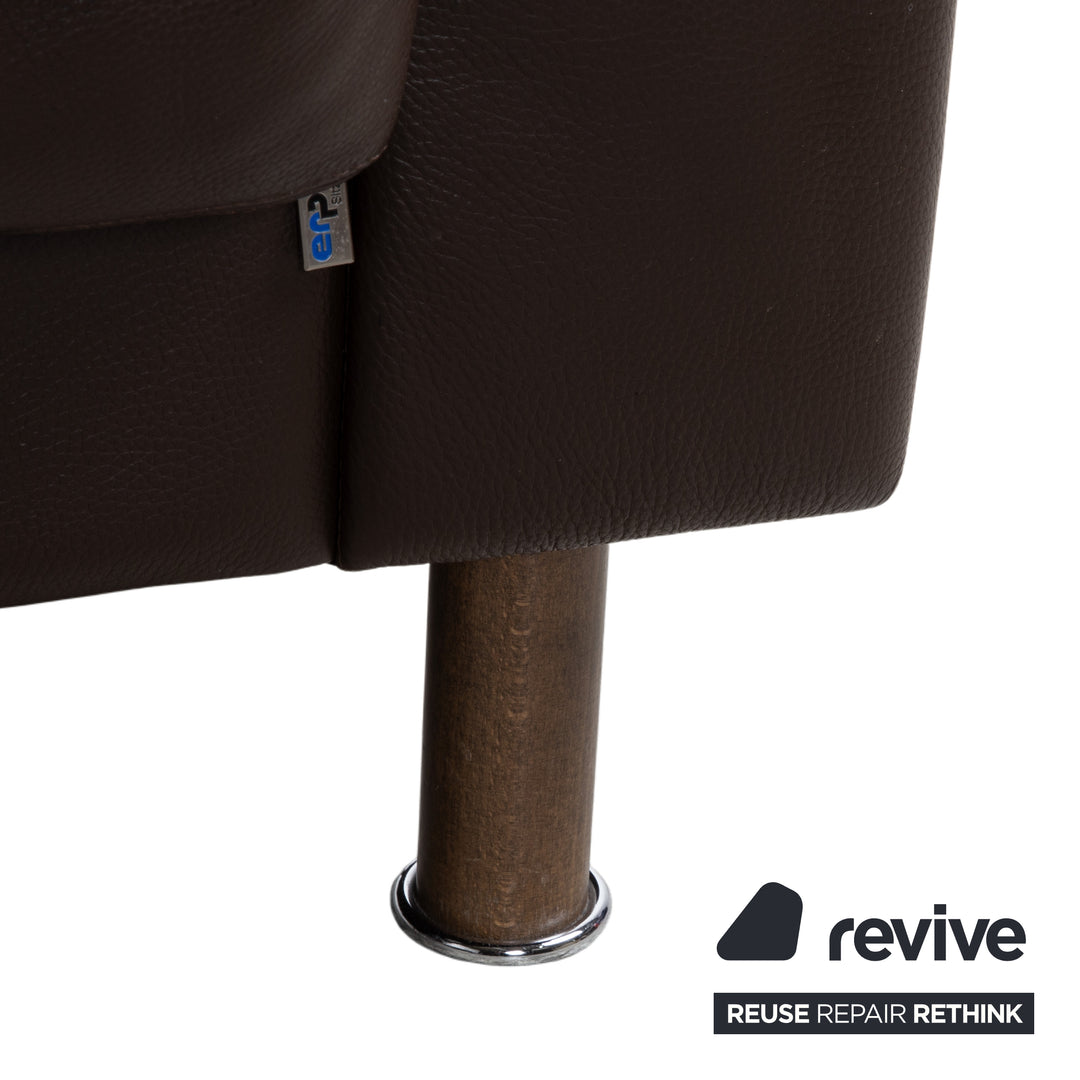 Canapé d'angle en cuir marron Erpo CL 500