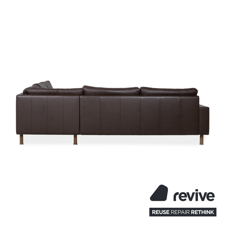 Canapé d'angle en cuir marron Erpo CL 500