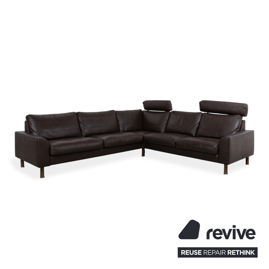 Erpo CL 500 Leather Corner Sofa Brown Sofa Couch