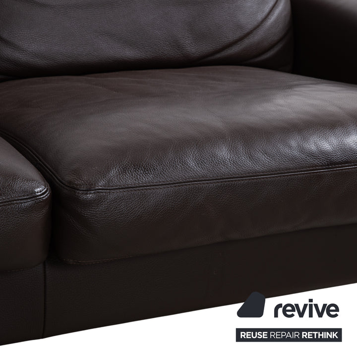 Canapé d'angle en cuir marron Erpo CL 500