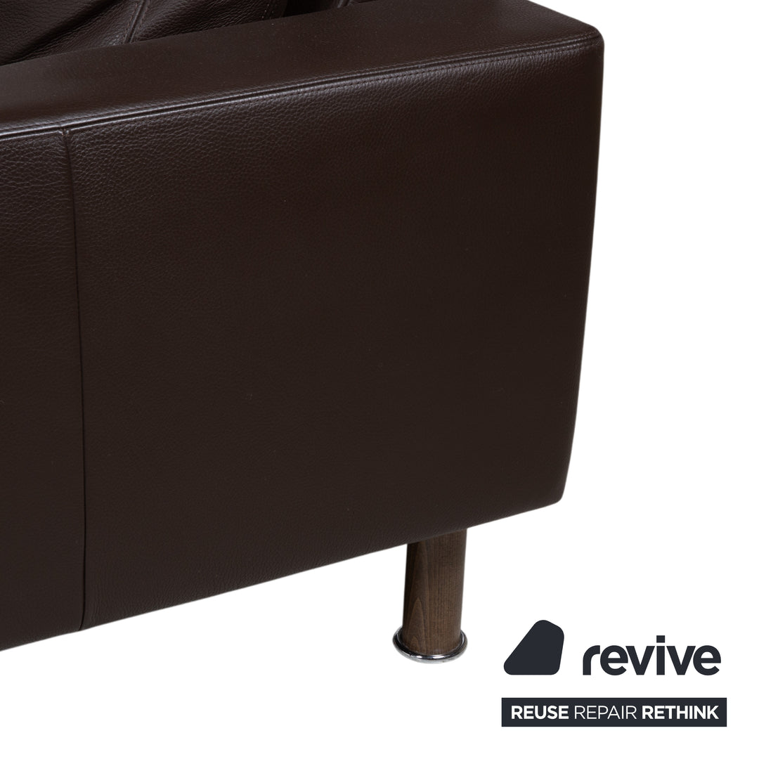 Canapé d'angle en cuir marron Erpo CL 500