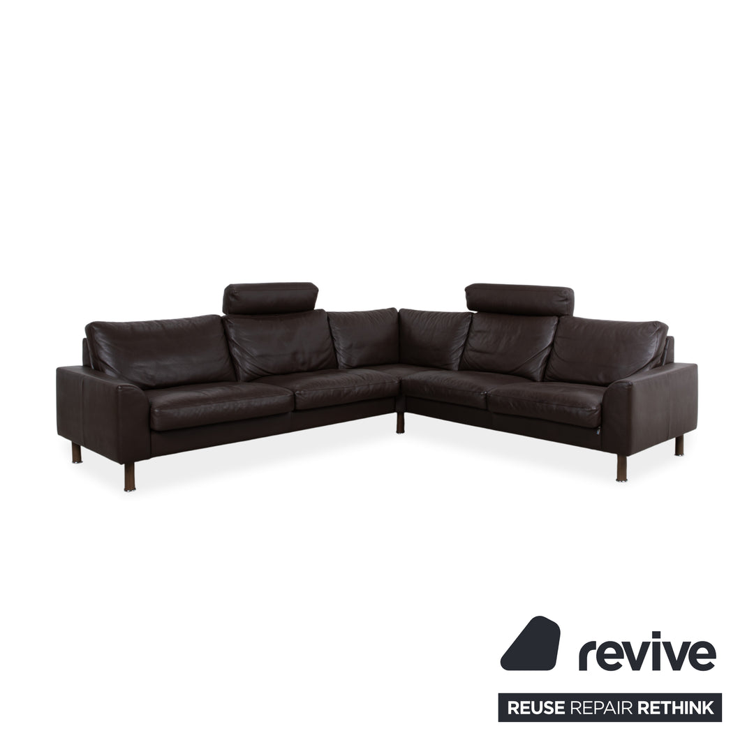 Erpo CL 500 Leather Corner Sofa Brown Sofa Couch